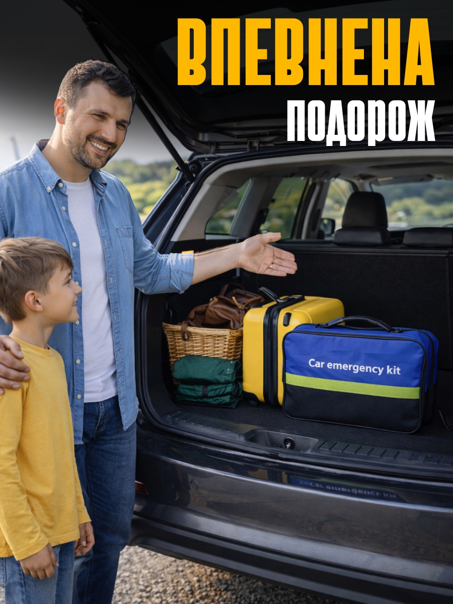 Аварійний набір автомобіліста 12в1 в сумці
